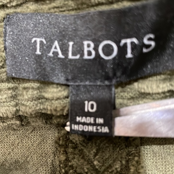 Talbots Women’s Dark Green Corduroy 100% Cotton Size 10 Skirt with Pockets - Picture 9 of 10